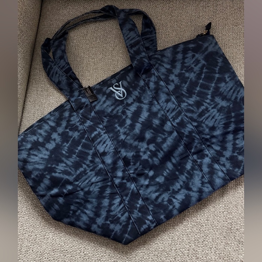 Victoria's Secret Navy Tie-Dye Tote Bag